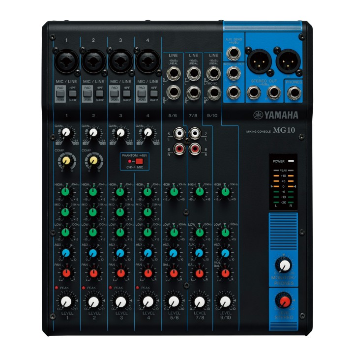 Table de mixage Yamaha YAM-MG10 | 10 entrées | 4 Mic Yamaha