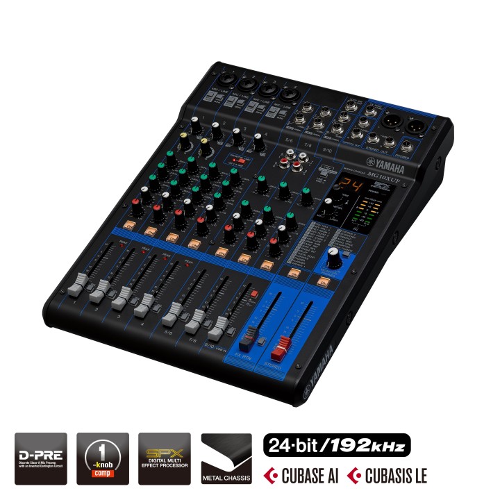 Table de mixage Yamaha YAM-MG10XUF | 10 canaux | 4 préamplis Yamaha