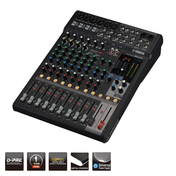Table de mixage Yamaha YAM-MG12X | 12 entrées | 6 Mic Yamaha