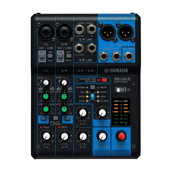 Table de mixage Yamaha YAM-MG06X | 6 entrées | 2 Mic Yamaha