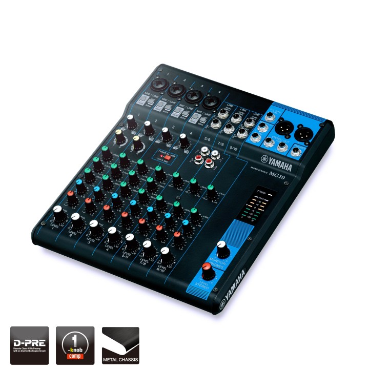 Table de mixage Yamaha YAM-MG10 | 10 entrées | 4 Mic Yamaha