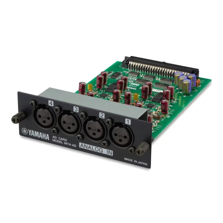 Carte analogique Yamaha YAM-MY4AD | 4 entrées symétriques | conversion 24 bits Yamaha