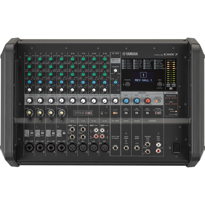 Console de mixage Yamaha YAM-EMX7 | 8 entrées Mic/ligne | 710W Yamaha