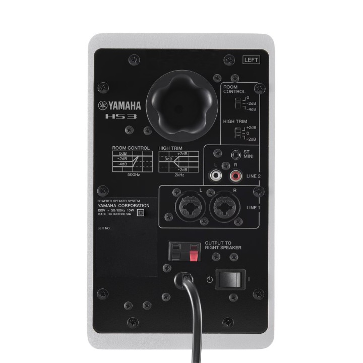Enceintes de monitoring Yamaha YAM-HS3W | Amplifiées 26W | 3,5 pouces Yamaha