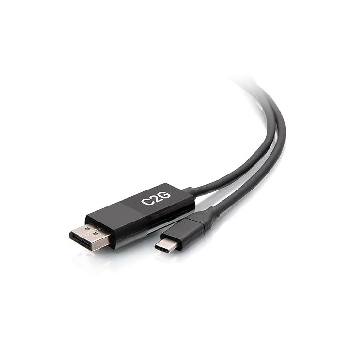 Cordon USB-C C2G54474 | 3ft | 4k60Hz DisplayPort Black - C2G54474 - C2G