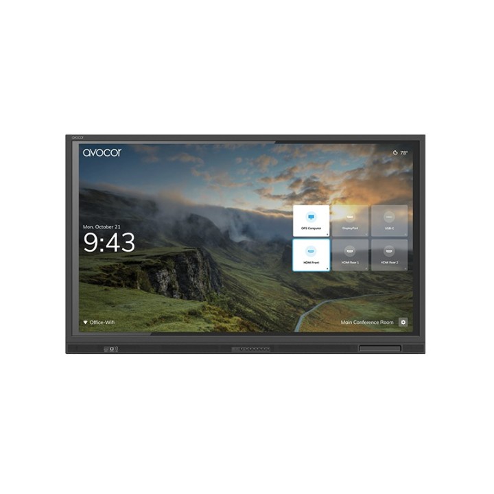 Avocor - Ecran tactile IR 75p 4K 16/9 400cd/m², 20 points, série E Avocor