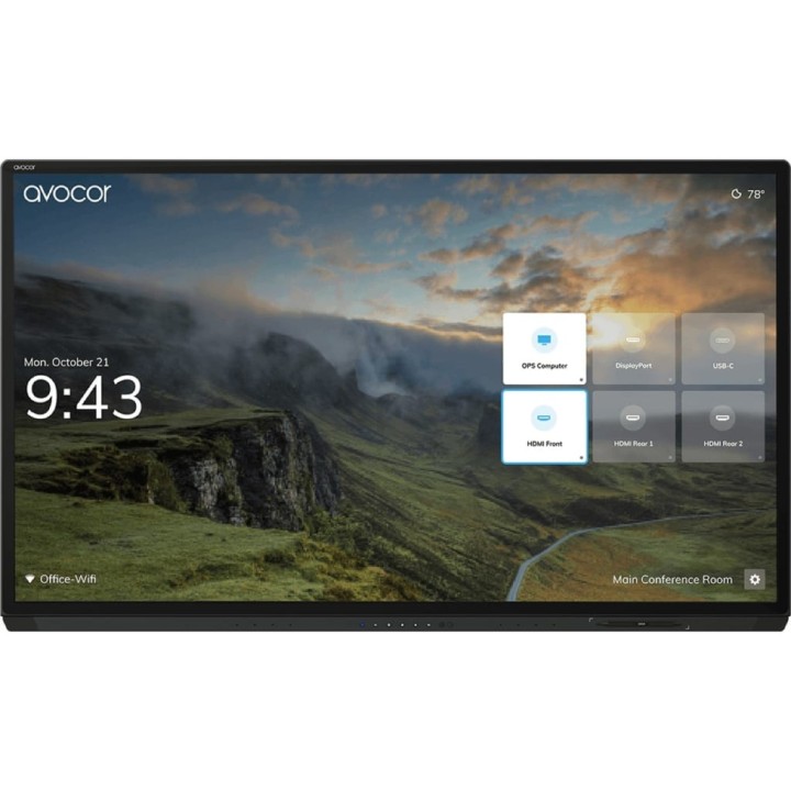 Avocor - Ecran tactile 85p 4K avec verre interactif, série G60 Avocor
