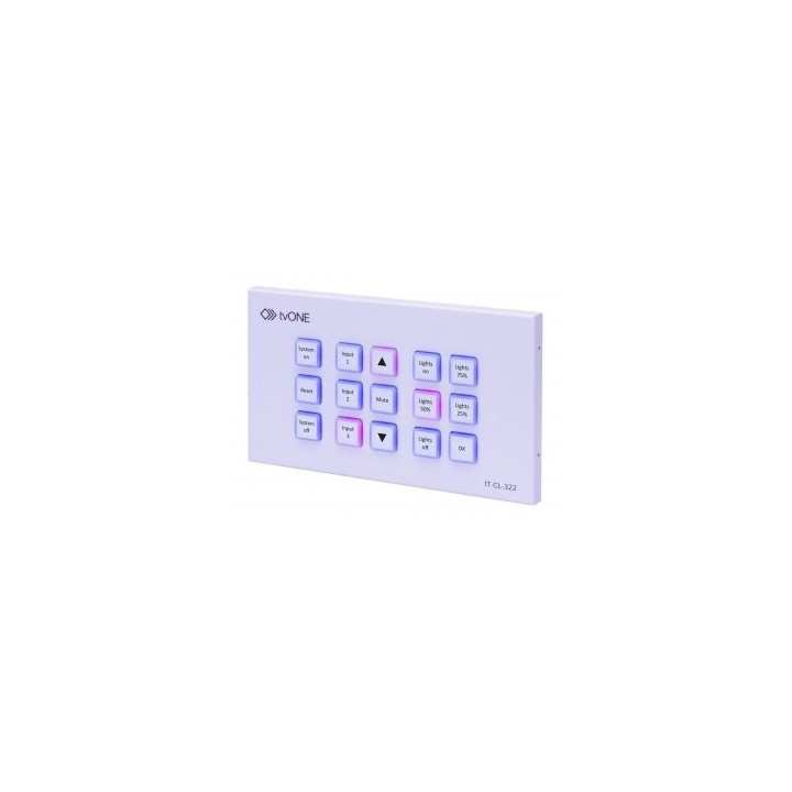 Panneau de contrôle mural tvONE TVO-1T-CL-322-EU | Ethernet | PoE - TVO-1T-CL-322-EU - tvONE