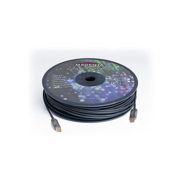 Cordon HDMI Actif tvONE TVO-MG-AOC-661-20 | Fibre Optique | 20m - TVO-MG-AOC-661-20 - tvONE
