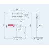 omb - Pied extensible base carrée 32-60p max VESA 800*400 - Blanc OMB
