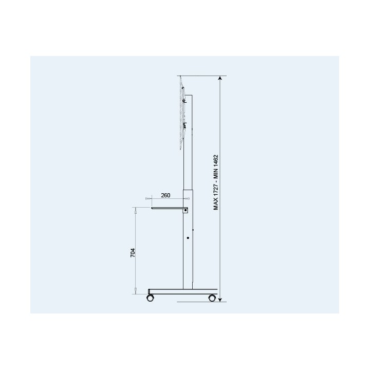 omb - Chariot extensible professionnel 32-60p max VESA 600*400 - Noir OMB