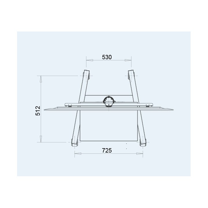omb - Chariot extensible professionnel 32-60p max VESA 600*400 - Noir OMB