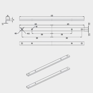 omb - Kit adaptateur - Transforme un VESA 400 en 600 ou 800 - Argent OMB
