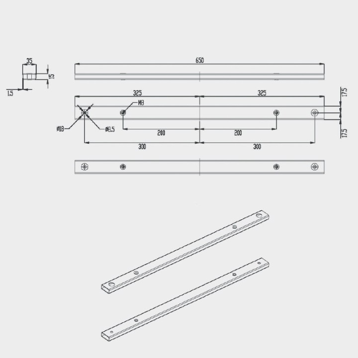 omb - Kit adaptateur - Transforme un VESA 400 en 600 ou 800 - Argent OMB