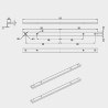 omb - Kit adaptateur - Transforme un VESA 400 en 600 ou 800 - Argent OMB