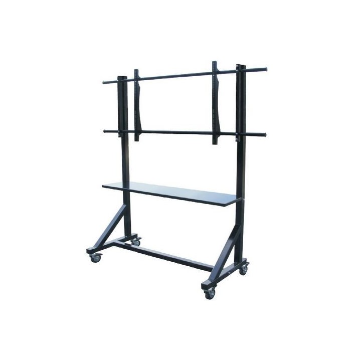 omb - Chariot vidéo avec étagère large 40 à 80p VESA 1100x600 - Noir OMB