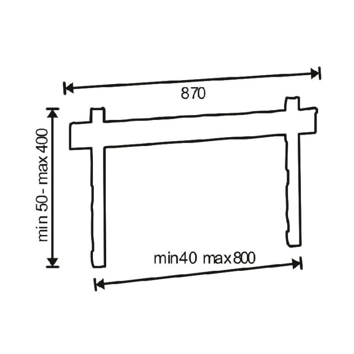 omb - Support mural Easy Big 30 à 50p VESA 800*400 - Noir - HA/6 OMB