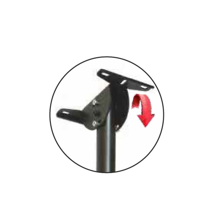 omb - Support de plafond rotatif ajustable 400/600/800 - 75kg - Noir OMB
