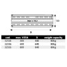omb - Barre pour rail de fixation mural 50kg max - 25 x 620 - Noir OMB