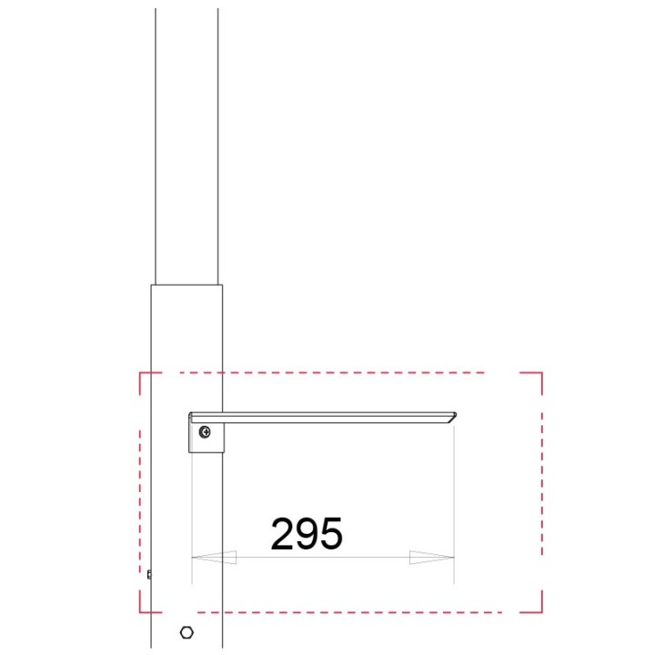 omb - Etagère pour pied extensible 442 x 295 - Noir OMB