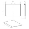 omb - Etagère 230 x 287 pour chariot 3kg max - Noir OMB