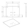 omb - Base carrée pour colonne 640 x 525cm - Noir OMB