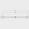 omb - Fixation murale pour colonne sur plâtre - Argent OMB