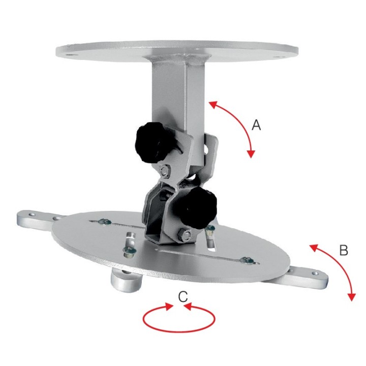 omb - Support plafond Monoprojecteur 15kg max - Gris - HA/7 OMB