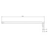 omb - Bras d'extention pour support VP 1200-1600mm - Gris OMB