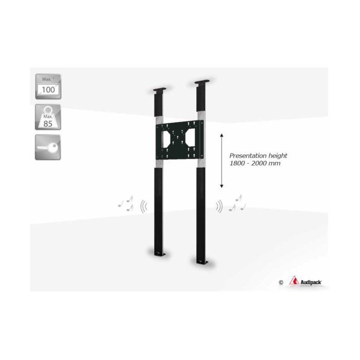 Support Sol Plafond Audipack AUD-CTF-ATLAS-XL | 2 colonnes 2700mm | audio 2x30W - AUD-CTF-ATLAS-XL - Audipack