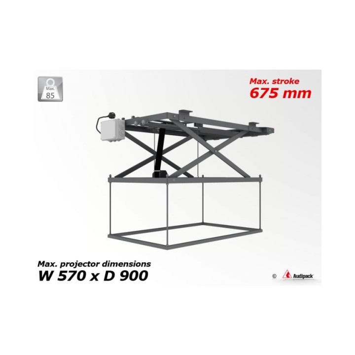 Support plafond motorisé Audipack AUD-P1982 | Pantographe | 1060-675 mm - AUD-P1982 - Audipack