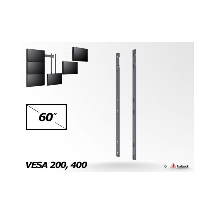 Support mural Audipack AUD-MA-3-60 | Triple barre VESA | 60 pouces - AUD-MA-3-60 - Audipack