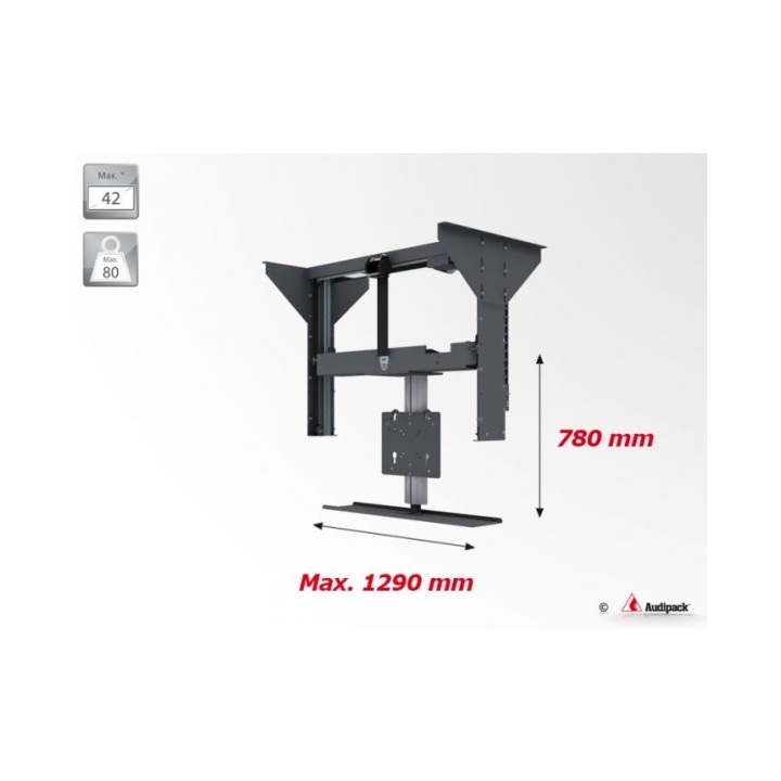 Support plafond motorisé Audipack AUD-FCL-B1 | vertical | écran 42p - AUD-FCL-B1 - Audipack