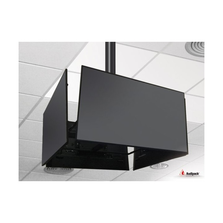 Supports plafond Audipack AUD-FCM4-6075 | 4 écrans 60p-75p | hauteur ajustable - AUD-FCM4-6075 - Audipack
