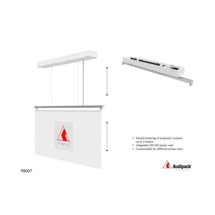 Élévateur électrique Audipack AUD-PSL-50-3000W | pour écran de projection | max. 50 Kg - AUD-PSL-50-3000W - Audipack