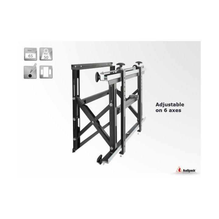 Support mural Audipack AUD-VWM-MH3 | écran 65" max | Push-up - AUD-VWM-MH3 - Audipack