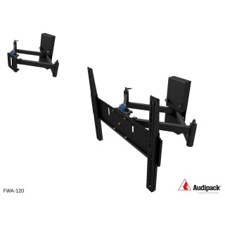 Support mural orientable Audipack AUD-FWA-120 | 120 kg max | noir - AUD-FWA-120 - Audipack