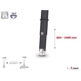 Support plafond vidéoprojecteur Audipack AUD-UTS-1000T | 604-1000 mm | noir - AUD-UTS-1000T - Audipack