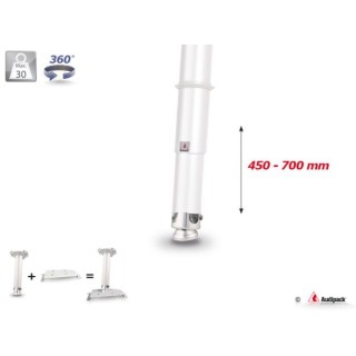 Support plafond videoprojecteur Audipack AUD-UTS-0700TW | 450-700 mm | blanc - AUD-UTS-0700TW - Audipack