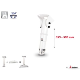 Support plafond vidéoprojecteur Audipack AUD-UTS-0500TW | 355-500 mm | blanc - AUD-UTS-0500TW - Audipack