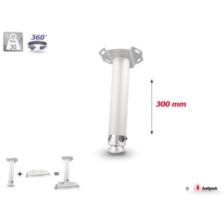 Support plafond videoprojecteur Audipack AUD-UTS-0300G | 300 mm | gris - AUD-UTS-0300G - Audipack