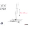 Support plafond vidéoprojecteur Audipack AUD-QFIX3-1000TW | 604-1000mm | blanc