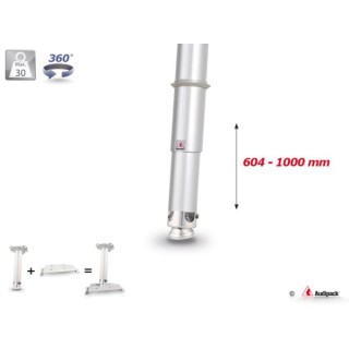 Support plafond Audipack AUD-UTS-1000TG | 604-1000 mm | gris - AUD-UTS-1000TG - Audipack
