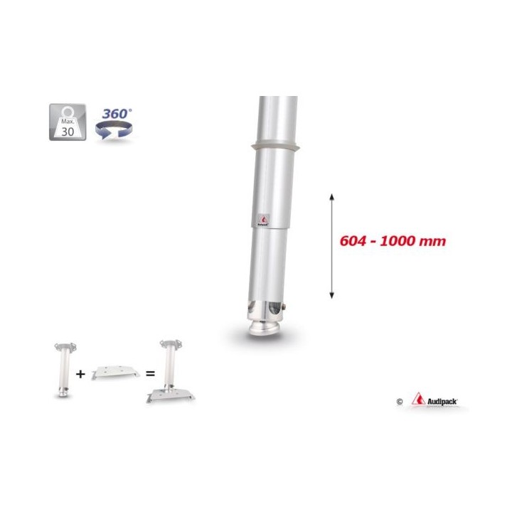 Support plafond Audipack AUD-UTS-1000TG | 604-1000 mm | gris - AUD-UTS-1000TG - Audipack