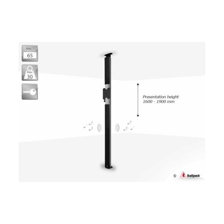 Support Sol Plafond Audipack AUD-CTF-ATLAS | 1 colonne 2700mm | audio 2x30W - AUD-CTF-ATLAS - Audipack