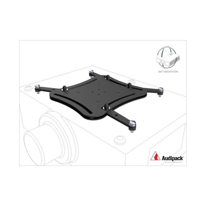 Support mural Audipack AUD-QFIX-44 | charge max. 30kg | noir - AUD-QFIX-44 - Audipack
