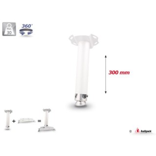 Support plafond vidéoprojecteur Audipack AUD-UTS-0300W | 300 mm | blanc - AUD-UTS-0300W - Audipack