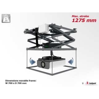 Support plafond motorisé Audipack AUD-P3310 | Pantographe 1275 mm - AUD-P3310 - Audipack