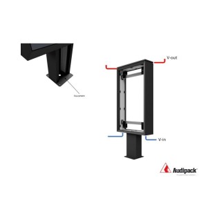 Totem extérieur Audipack AUD-FOD-55XE4FM | Double Face | 55 pouces - AUD-FOD-55XE4FM-LG - Audipack