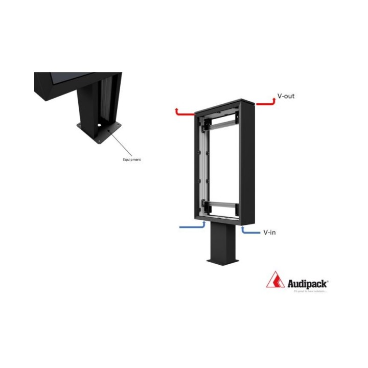 Totem extérieur Audipack AUD-FOD-55XE4FM | Double Face | 55 pouces - AUD-FOD-55XE4FM-LG - Audipack
